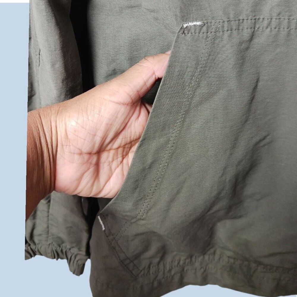 CPO Provisions  Raincoat Windbreaker Jacket Side Zipper Mens Sage Large - Picture 16 of 16
